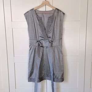 Calypso St. Barth Dress Sleeveless Metallic 100% Silk